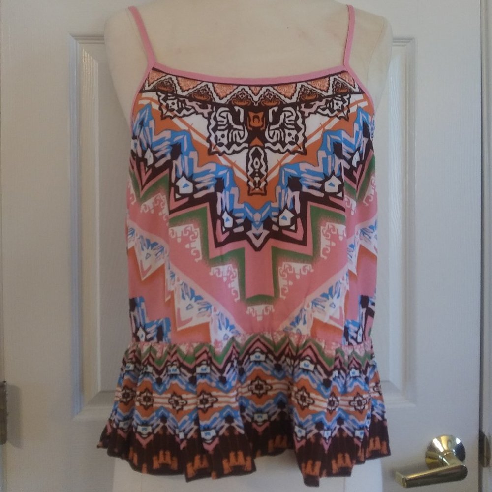 Flying Tomato | Rose & Clay Aztec Cami Festival Hippie Chick Bohemian| S